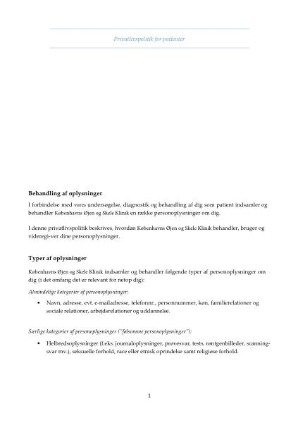 Privatlivspolitik PDF